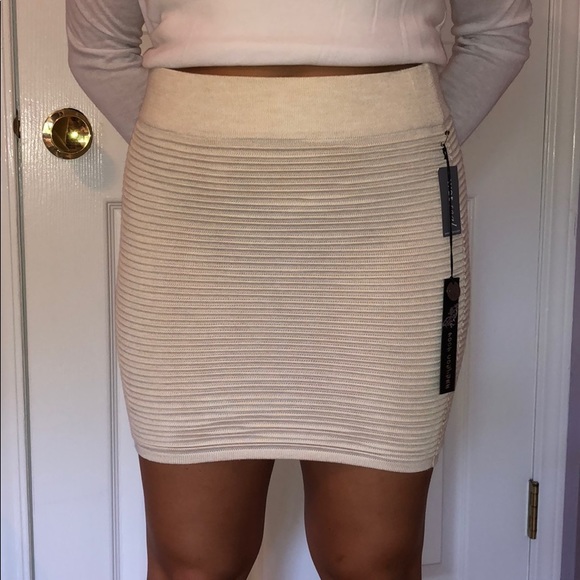 ribbed bodycon skirt
